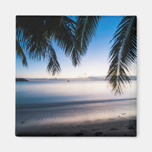 Aimant Paysage marin tropical au coucher du soleil, Fidji
