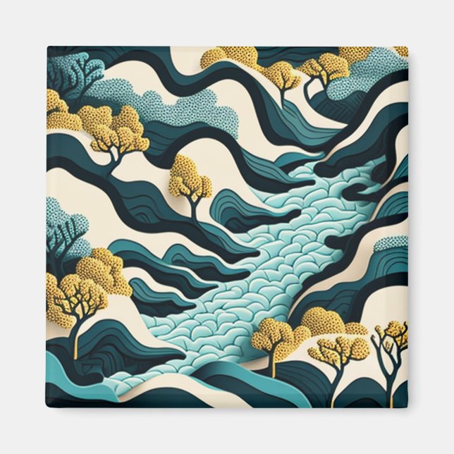 Aimant Paysage moderne (Devant)
