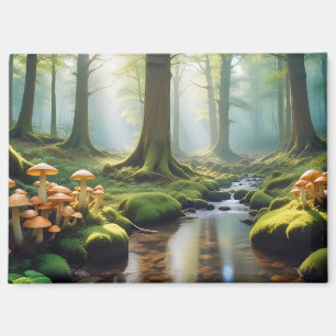 Aimant Paysage panoramique Rivière panoramique Forêt natu