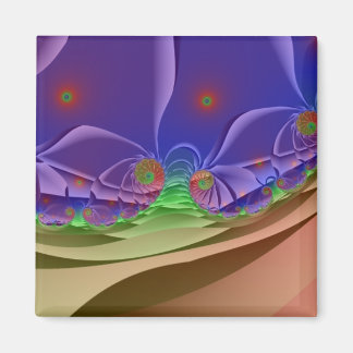 Aimant Paysage roswellien | Arc-en-ciel Fractal Art