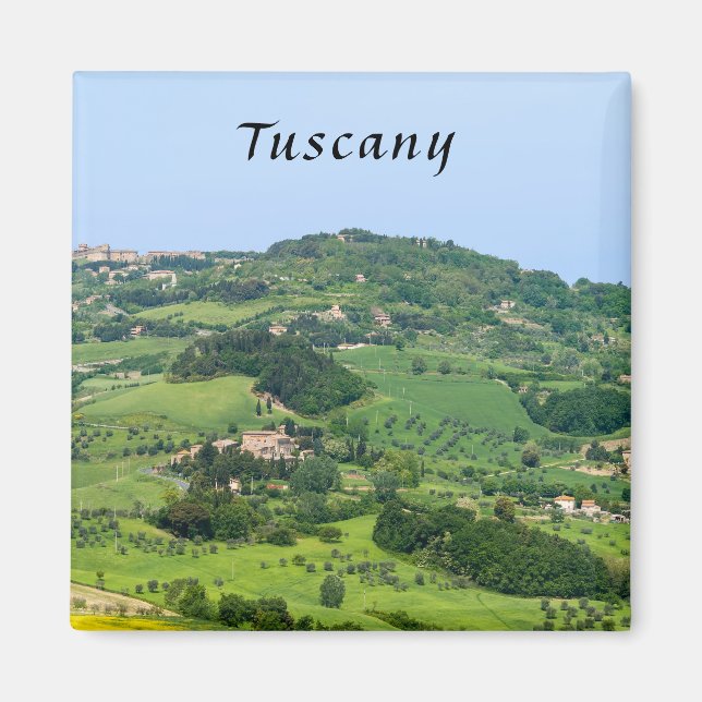 Aimant Paysage typique de Toscane avec des collines - Ita (Devant)