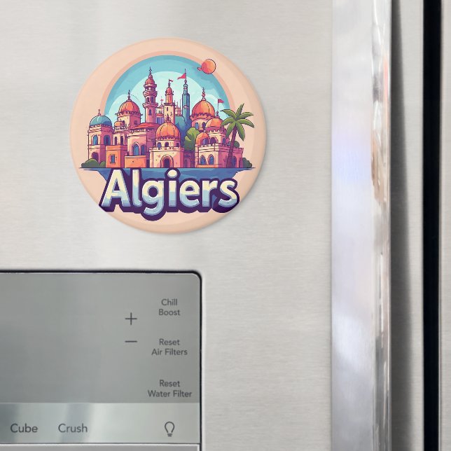 Aimant Paysage urbain d'Alger avec des dômes historiques (In situ (réfrigérateur))