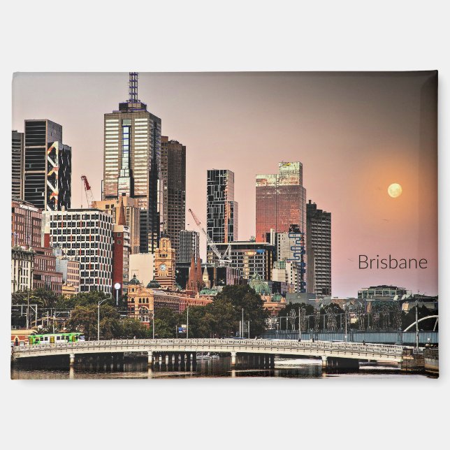 Aimant Paysage urbain de Brisbane, Australie  (Recto)
