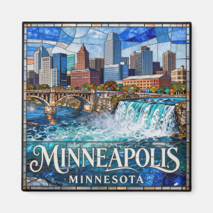 Aimant Paysage urbain de Minneapolis sur le Mississippi �
