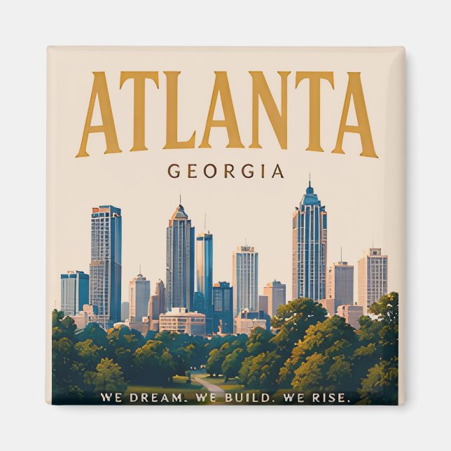Aimant Paysage urbain du Sud d'Atlanta (Devant)