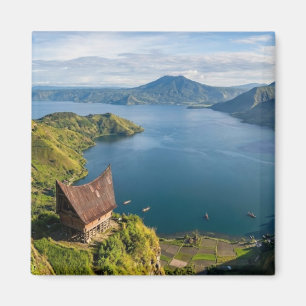 Aimant Paysage volcanique du lac Toba à Sumatra en Indoné