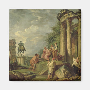 Aimant Paysans parmi les ruines romaines, 1743 (huile sur