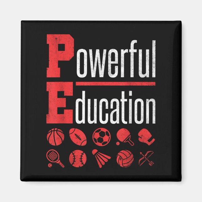 Aimant Pe Enseignant Gym Éducation Physique Motivation de (Devant)