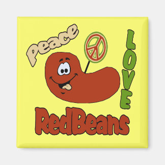 Aimant Peace Love and Red Beans