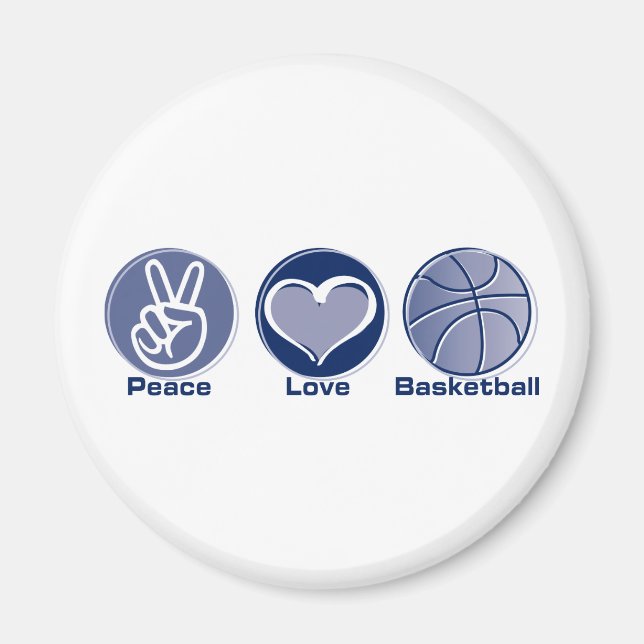 Aimant Peace Love Basket (Devant)