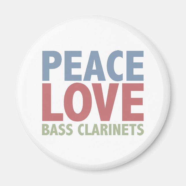 Aimant Peace Love Clarinets (Devant)