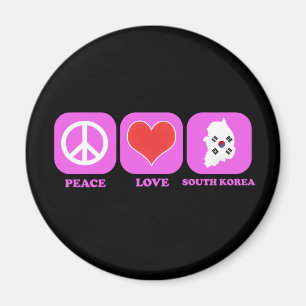 Aimant Peace Love Corée du Sud