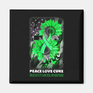 Aimant Peace Love Cure Bile Duct Cancer Sensibilisation S