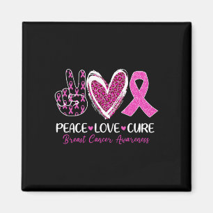 Aimant Peace Love Cure Pink Ribbon Cancer du sein Prix