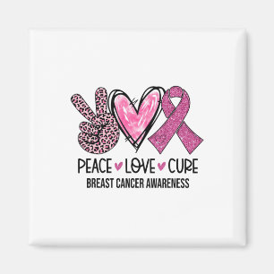 Aimant Peace Love Cure Pink Ribbon Cancer du sein Prix