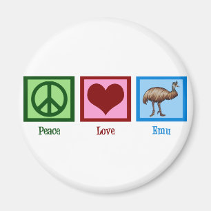 Aimant Peace Love Emu