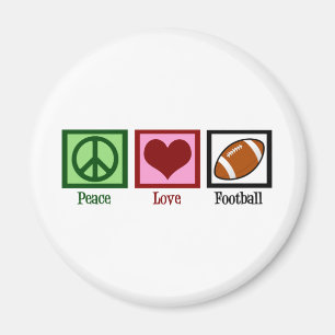 Aimant Peace Love Football