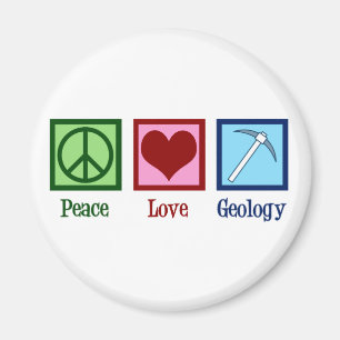Aimant Peace Love Géologie