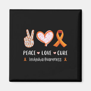 Aimant Peace Love guérison leucémie sensibilisation homme