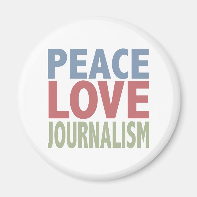Aimant Peace Love Journalism (Devant)