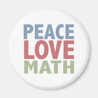 Aimant Peace Love Math