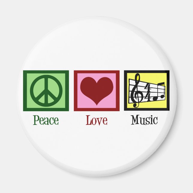 Aimant Peace Love Music (Devant)