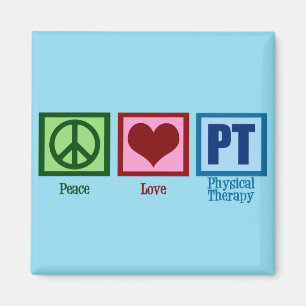 Aimant Peace Love PT physiothérapeute