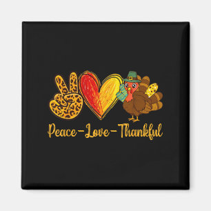 Aimant Peace Love Remerciements Turquie Drôle Thanksgivin
