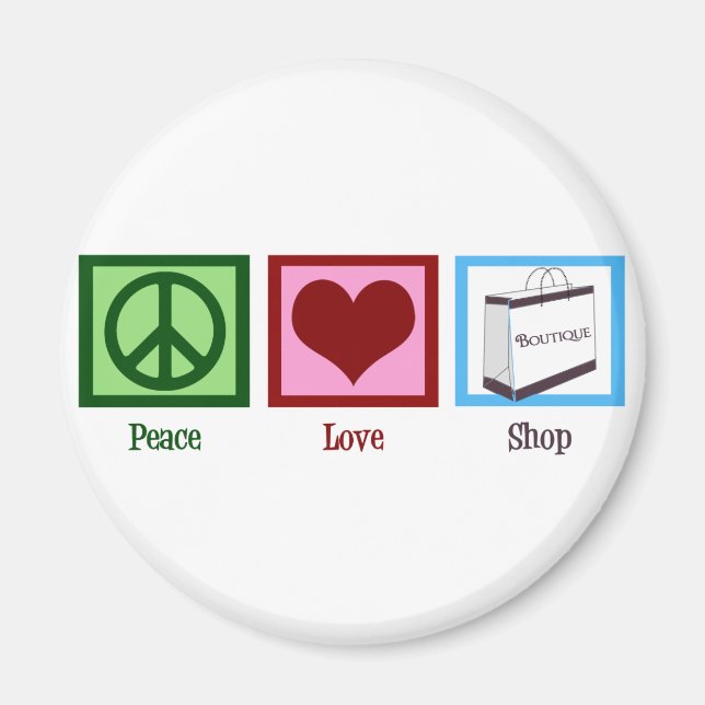 Aimant Peace Love Shop (Devant)