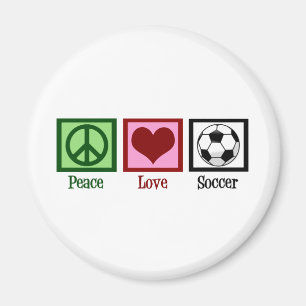 Aimant Peace Love Soccer