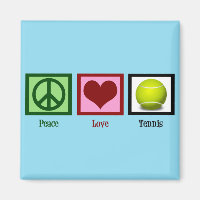 Peace Love Tennis Blue