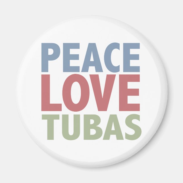 Aimant Peace Love Tubas (Devant)