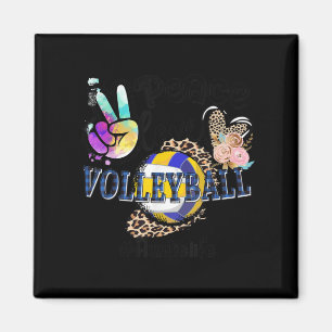 Aimant Peace Love Volleyball Tante Life Maman Grand-mère