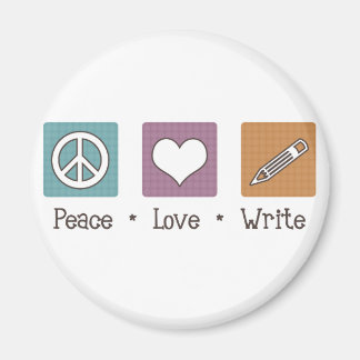 Aimant Peace Love Write