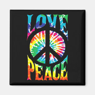 Aimant Peace Sign Love 60S Les années 70 Tie Dye Hippie C
