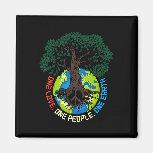 Aimant Peace Tree Love - Protection De l'environnement Ea (Devant)