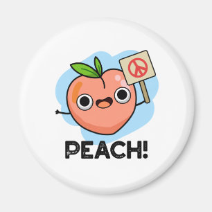 Aimant Peach Funky Peace Fruit Pun