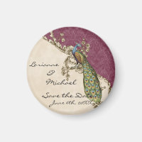 Peacock & Etchings vintages Enregistrer la date