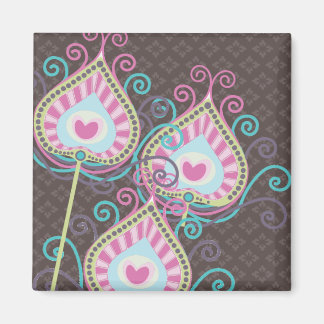 Aimant Peacock Fancy Feathes Damask