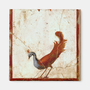 Aimant Peacock sur Fresco Ancienne peinture romaine antiq