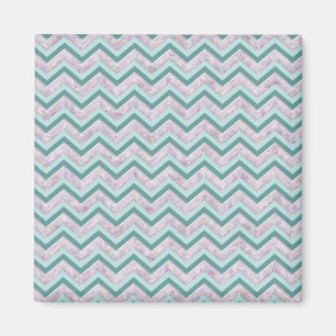 Aimant Pearl Floral Turquoise ZigZag Motif