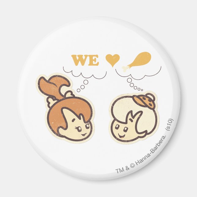 Aimant PEBBLES™ et Bam Bam Love Food (Devant)