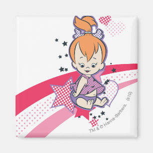 Aimant PEBBLES™ sur arc-en-ciel rose