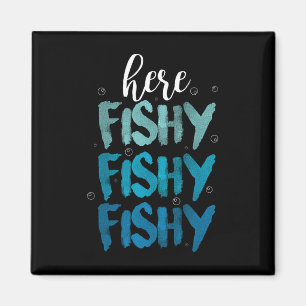 Aimant Pêche amusante ici Pêche Aimer Été Lac Cadeau