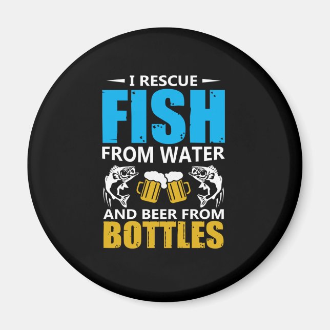 Aimant Pêche Art Je Secourt Du Poisson À Partir De L'Eau (Devant)