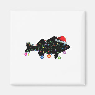 Aimant Pêche au doré drôle de lumières de Noël poisson Pè