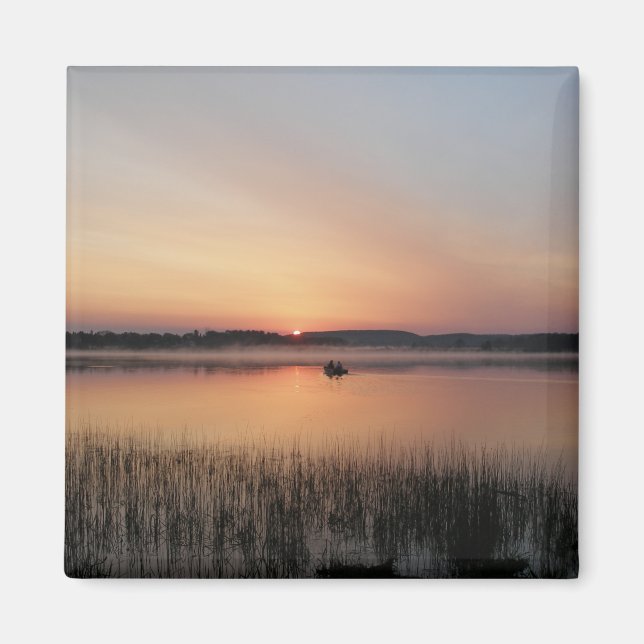 Aimant Pêche au lever du soleil (Devant)