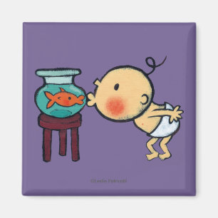 Aimant Pêche Baisers Orange Golde poisson