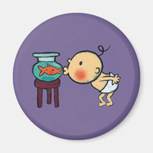 Aimant Pêche Baisers Orange Golde poisson