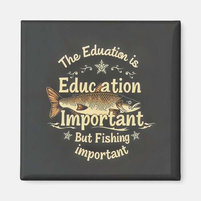 Aimant Pêche contre Éducation (Devant)
